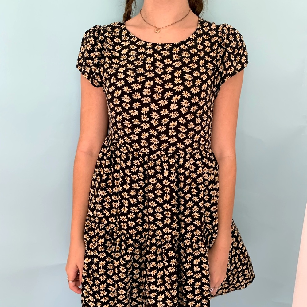 Floral Sundress, American Eagle - Black, size S